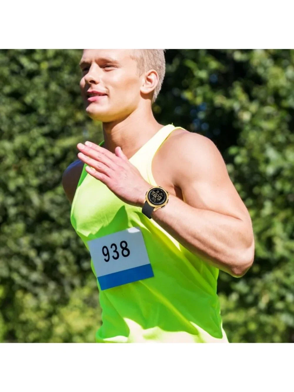 Ultra-Thin Minimalist Waterproof Digital Watch for Men & Women, Rubber Strap